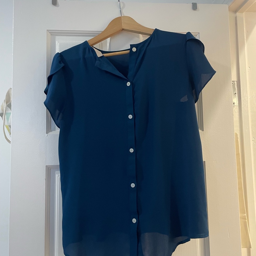 Elegant Blue Women's Top